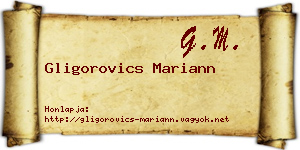 Gligorovics Mariann névjegykártya